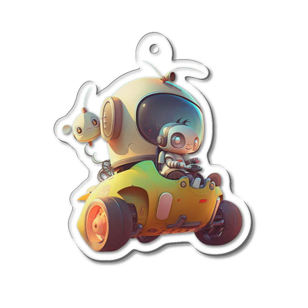 LalaDesign-shopのロボットカー「フューチャリスタ」 Acrylic Key Chain