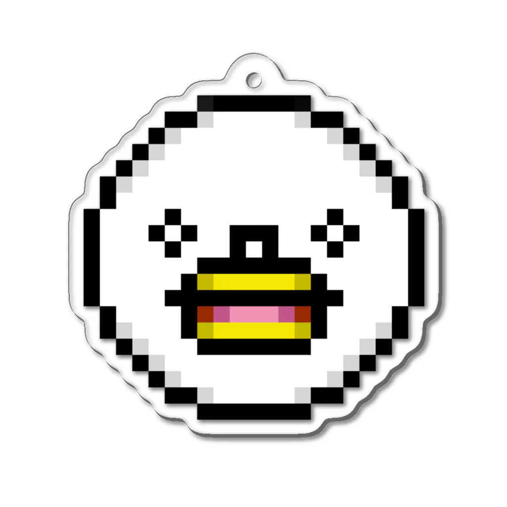 PITTEN PRODUCTSのPIXEL_FACE_02(SURPRISE) アクリルキーホルダー