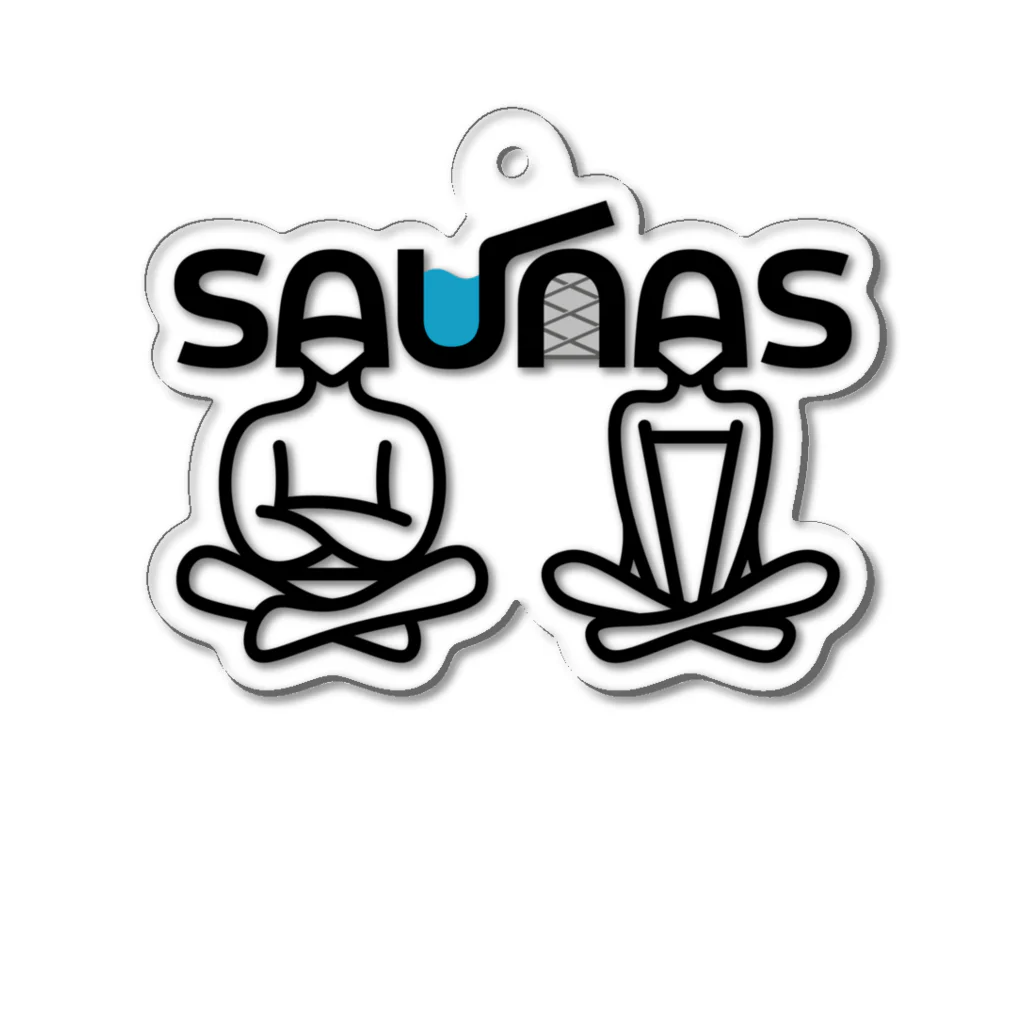 saunas.サウナーズのLadle＆Stove.SaunasLogo Acrylic Key Chain