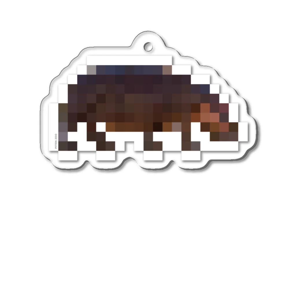 PITTEN PRODUCTSのPIXEL_ANIMAL_08(HIPPO) Acrylic Key Chain