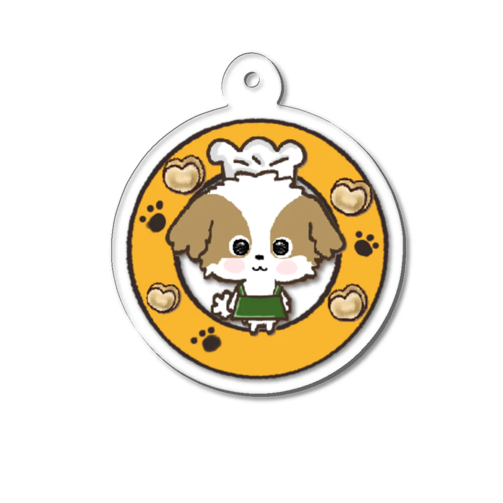 Bnasuko の愛犬家たちのわんこ♡カフェ風 Acrylic Key Chain