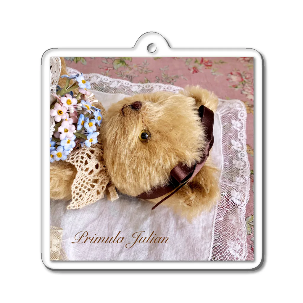 primula_julians_goodsshopのPrimula Julianの横顔くまさん Acrylic Key Chain