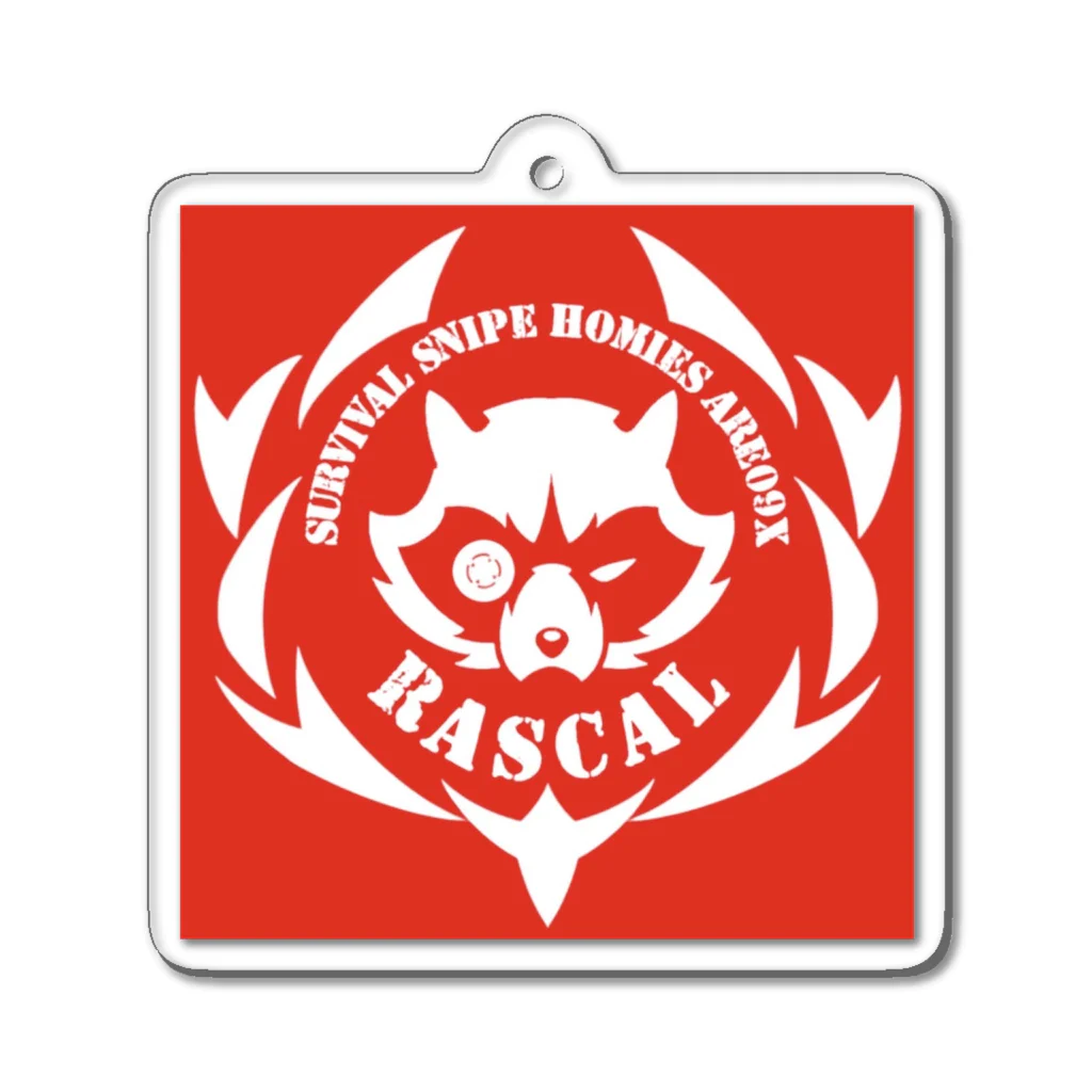 RASCALのラスカルくんキーホルダーver.2(赤) アクリルキーホルダー