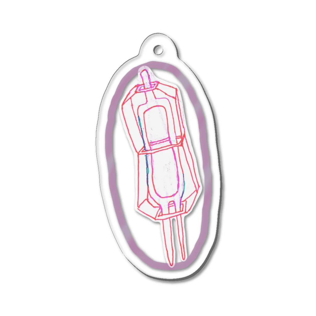 mnkbyshのハイウエストワンピ(ドローイング0010) カラー01 Acrylic Key Chain