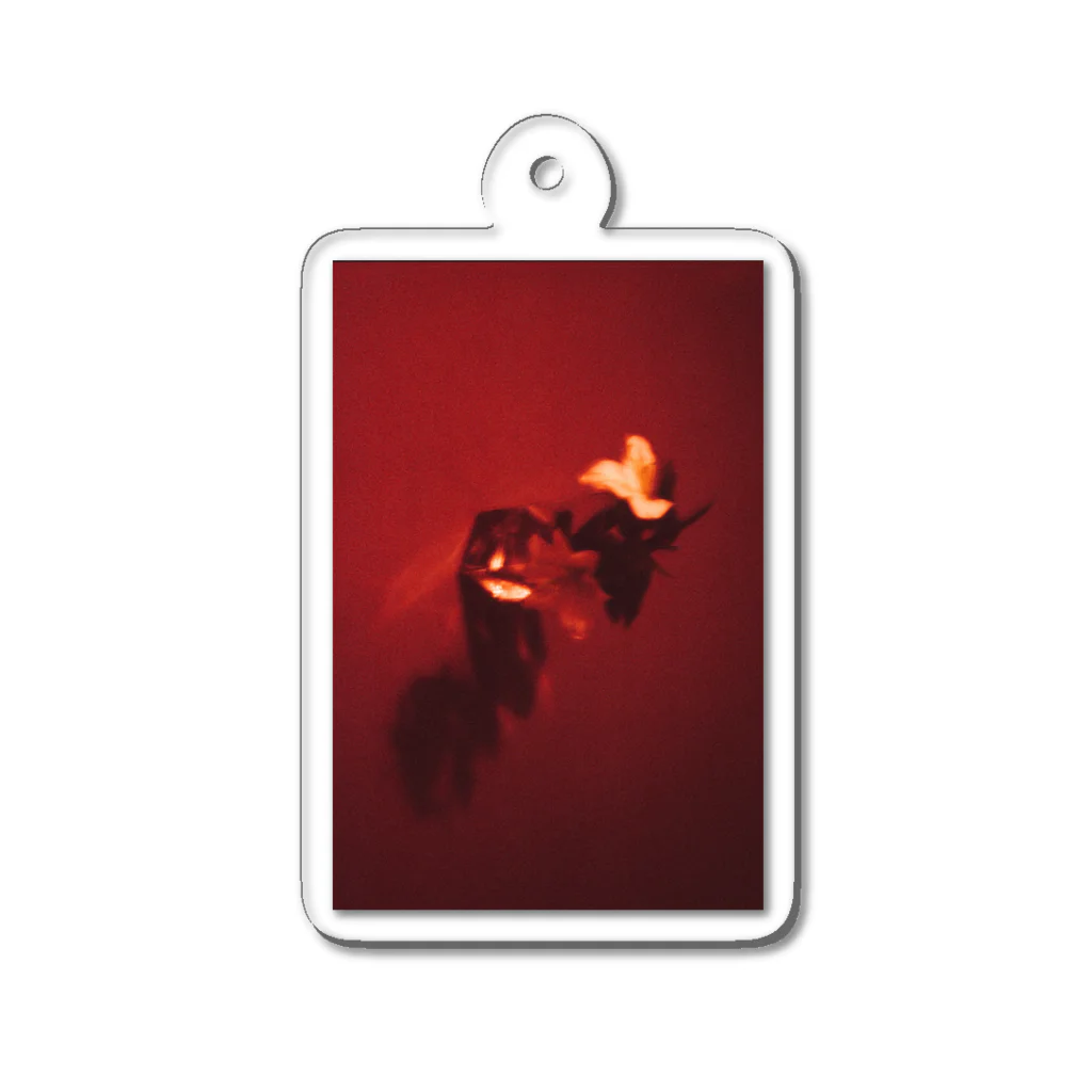 tenziの赤花 Acrylic Key Chain