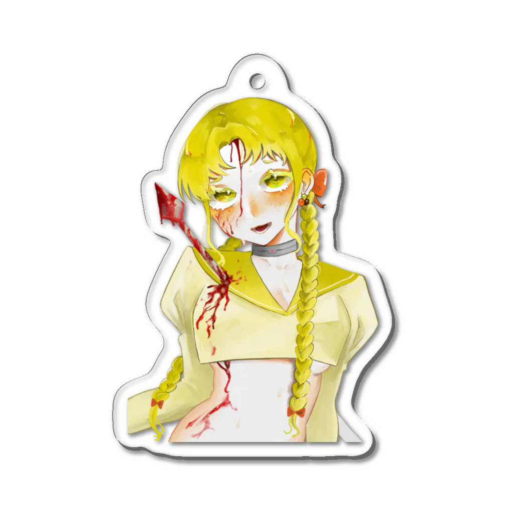 奏のぶっ刺されイエローちゃん Acrylic Key Chain