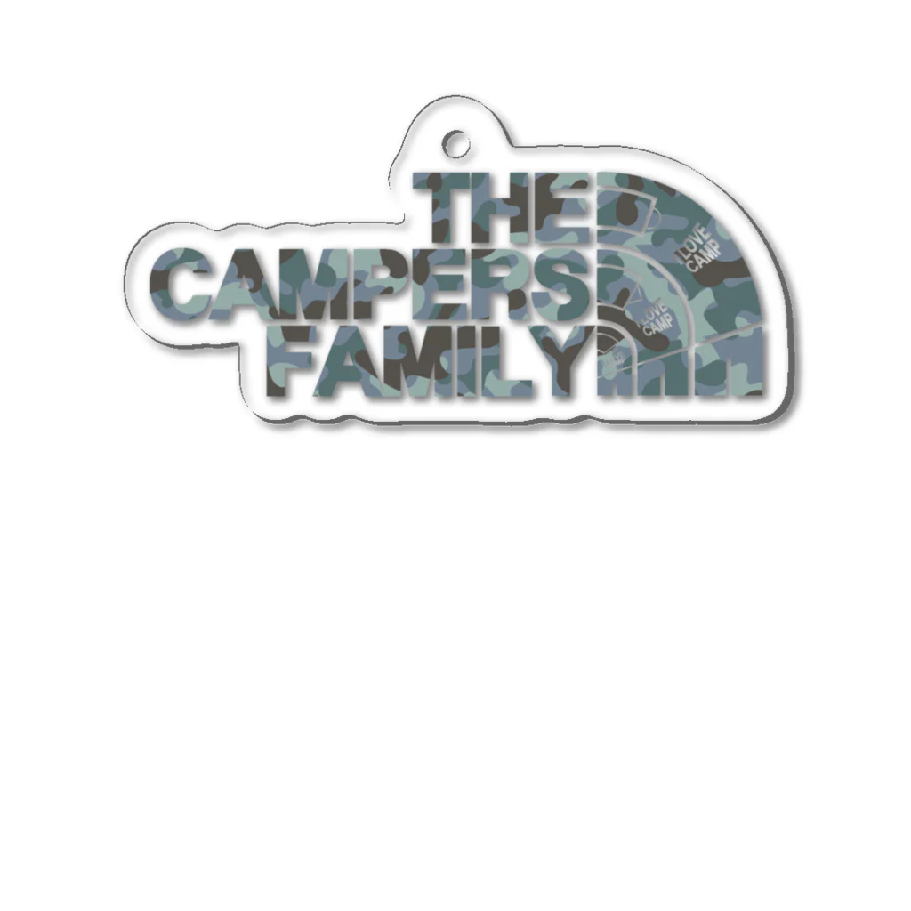 Too fool campers Shop!のCAMPERS FAMILY02(BLCAMO) Acrylic Key Chain