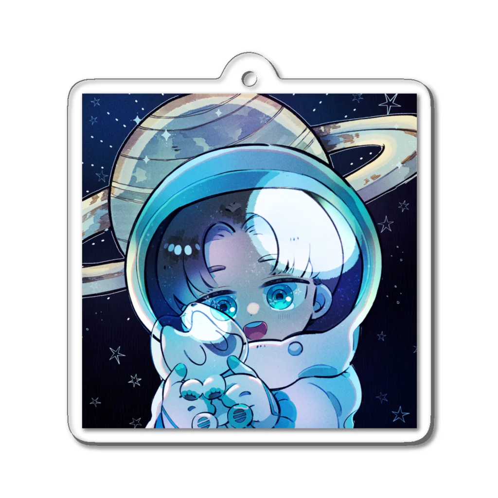 宇宙へ飛び出せ！てきねこアクリルキーホルダー Acrylic Key Chain by 