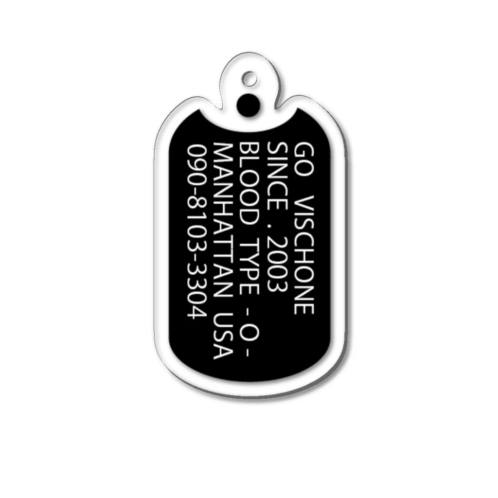 GO VISCHONUのドッグタグ Acrylic Key Chain