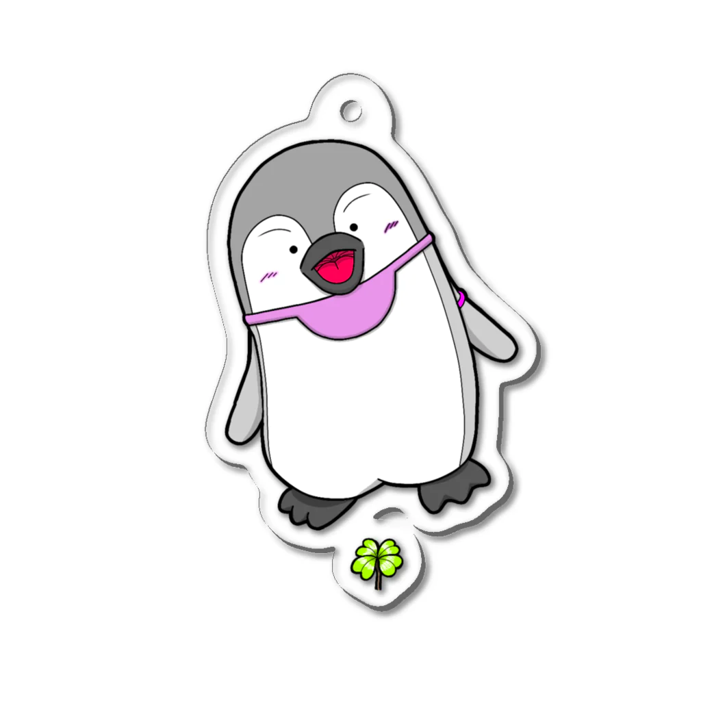 村のペンギンSHOPのコウテイペンギンの赤ちゃん Acrylic Key Chain