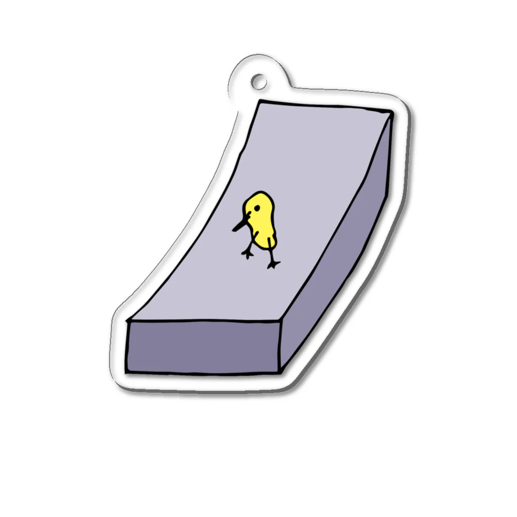 NANNANOーナンナノーのBIRD ON SLOPE Acrylic Key Chain