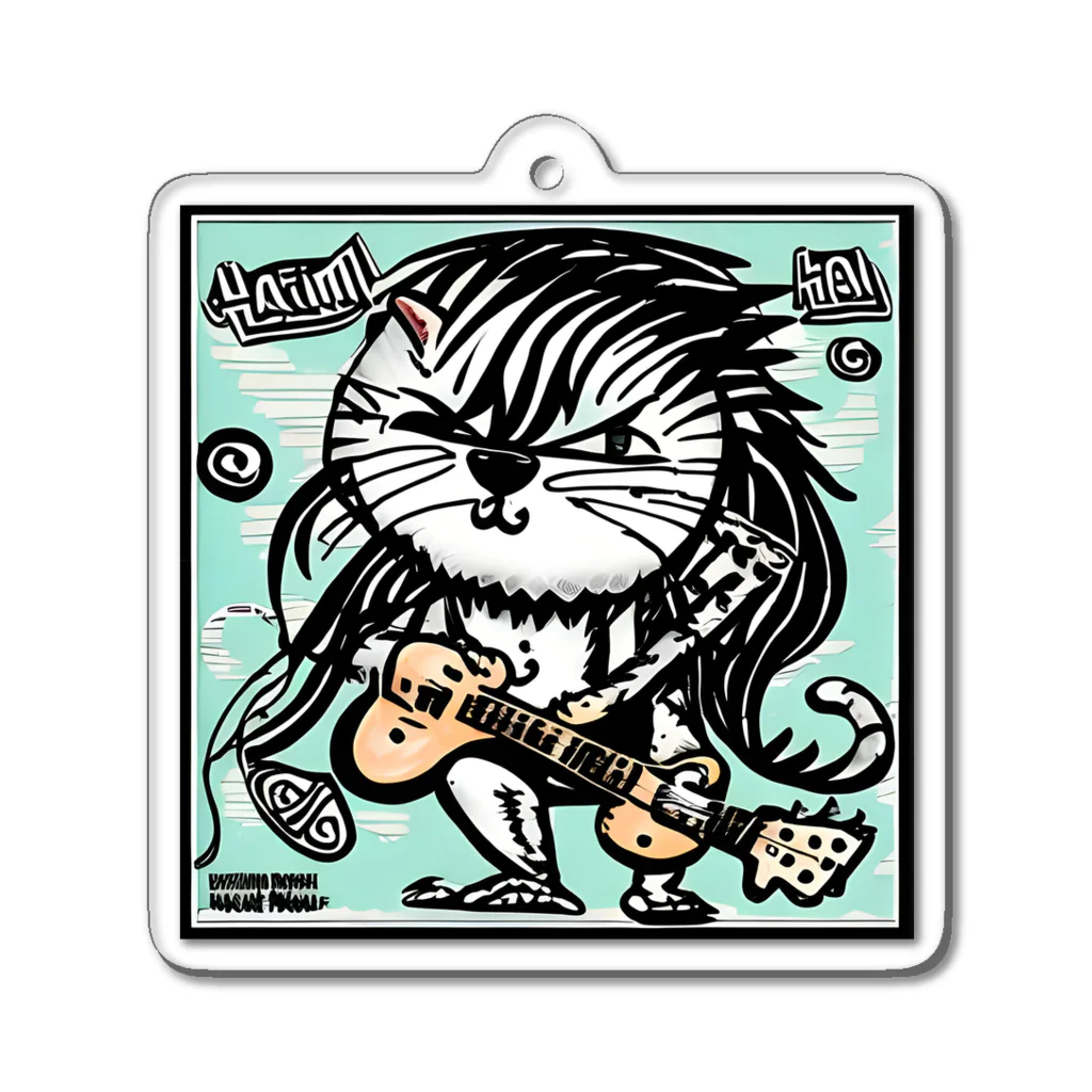 Alacarteの猫仙人のロックンロール🎶 Acrylic Key Chain