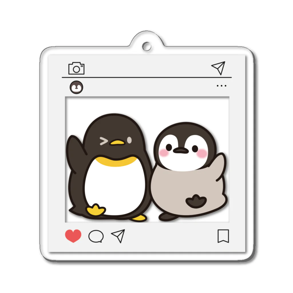 DECORのほのぼの子ペンギン　SNSでシェアver. アクリルキーホルダー