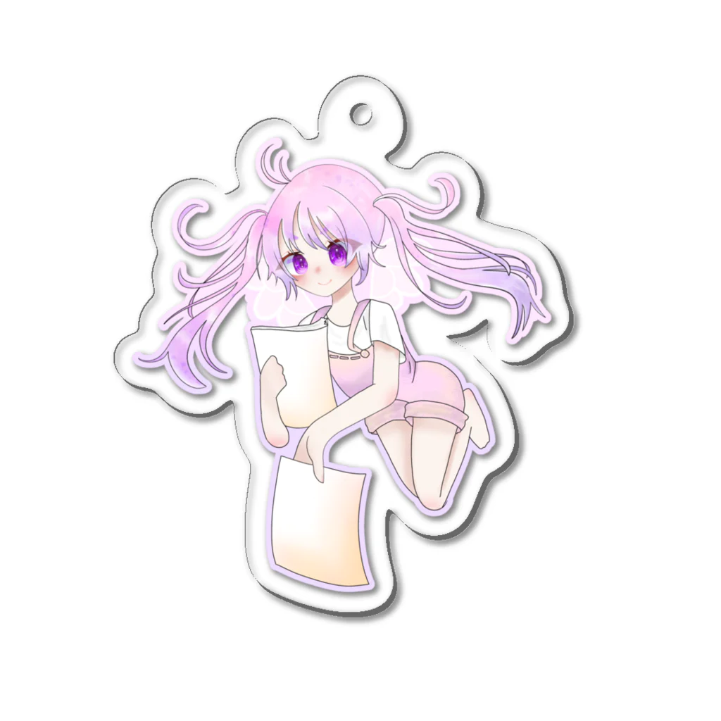 月光るあ💙🌙の郵便天使ちゃん Acrylic Key Chain