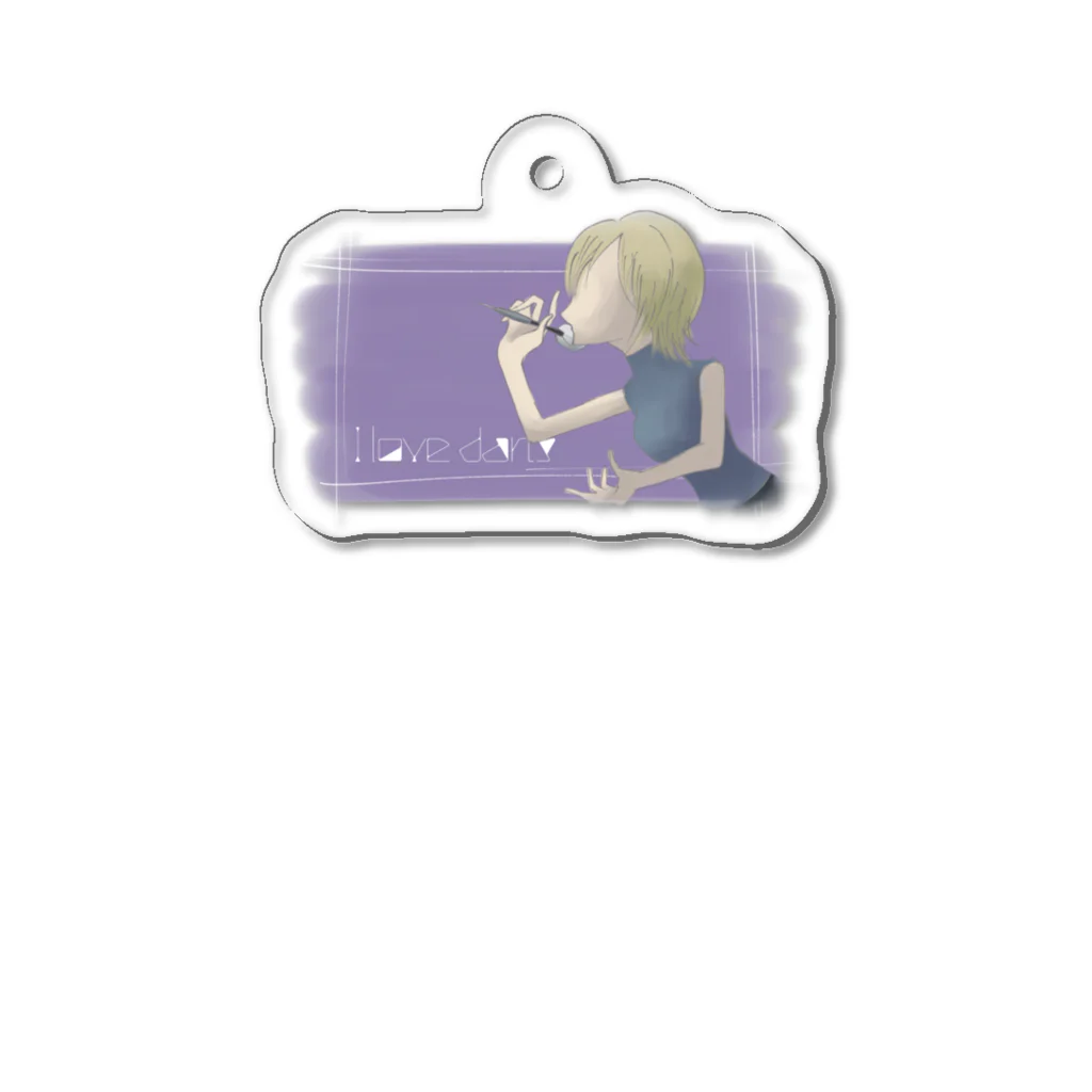 みさきさんのおみせ！のDARTSgirl1_mini Acrylic Key Chain