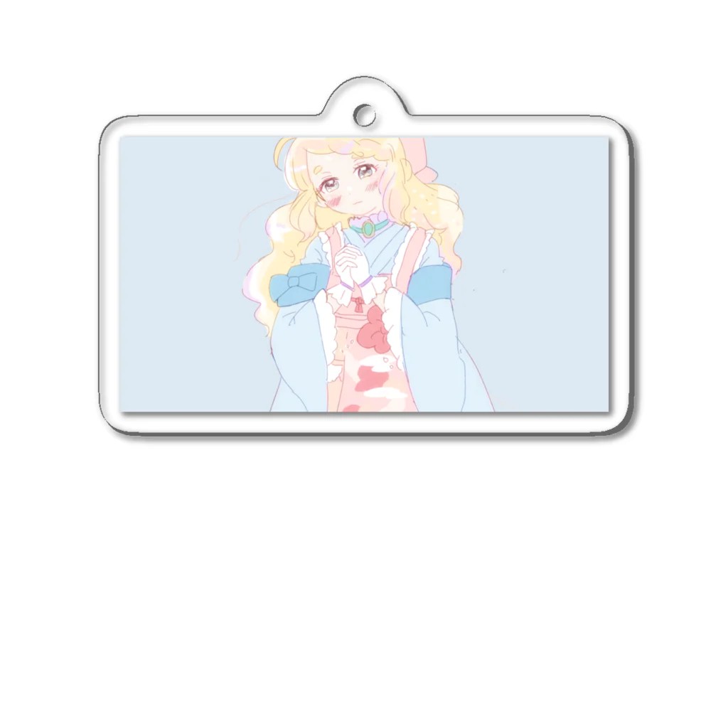 cafenecocoのふわふわあづき Acrylic Key Chain