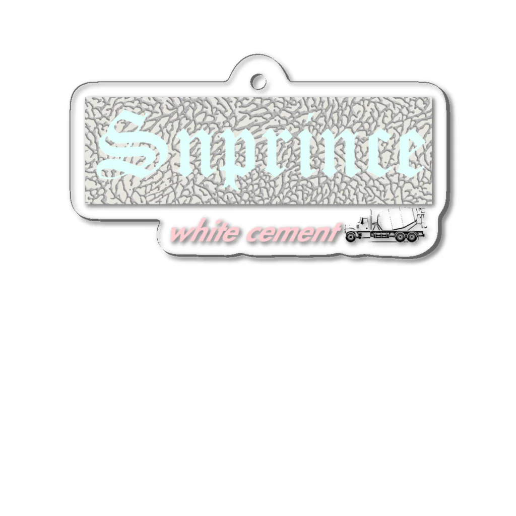 王子のアパレル Snprinceのwhite cement Snprince boxlogo Acrylic Key Chain