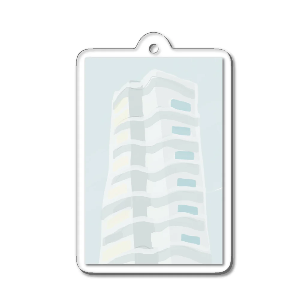 toll/sae tsuchiyaのマンションの絵 Acrylic Key Chain