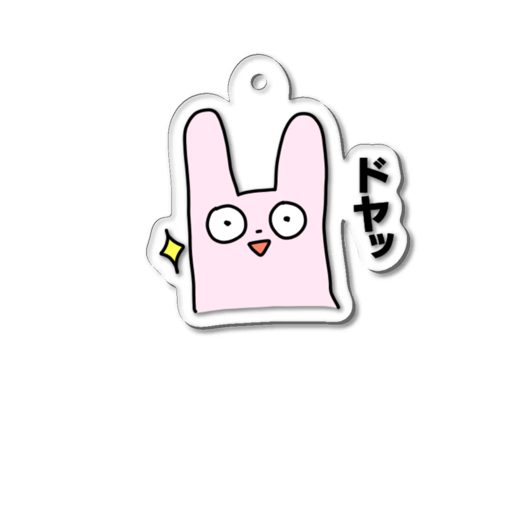 わんわんおのだめなうさぎさん　ドヤッ Acrylic Key Chain