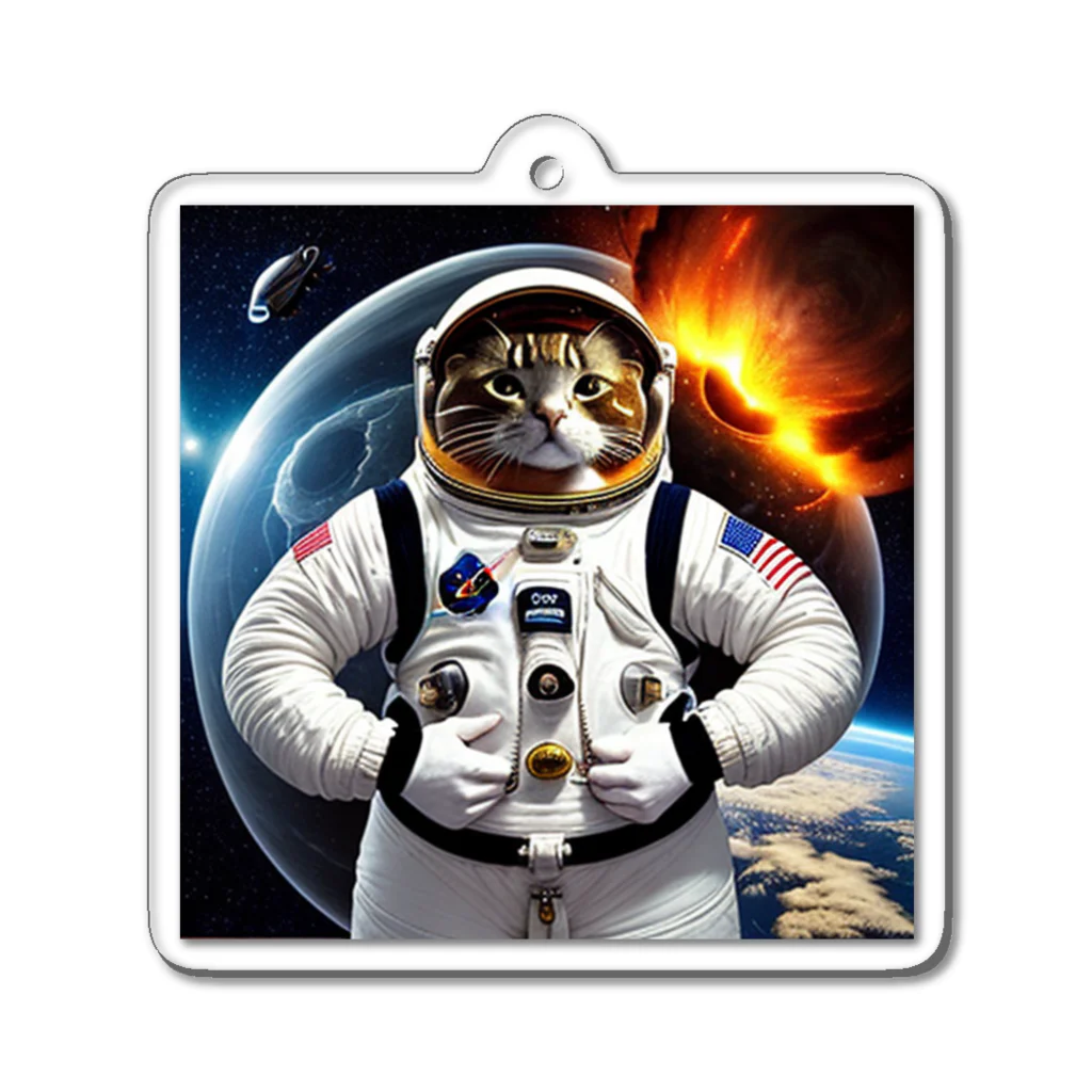 spaceinudogのspace neko cat3 アクリルキーホルダー