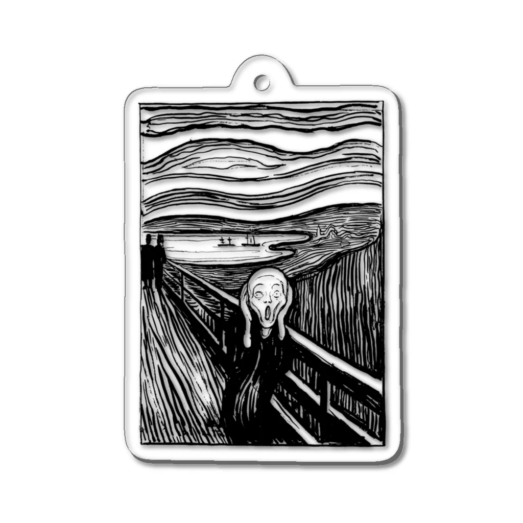 MUGEN ARTのムンク　叫び　Munch / The Scream リトグラフ　 アクリルキーホルダー