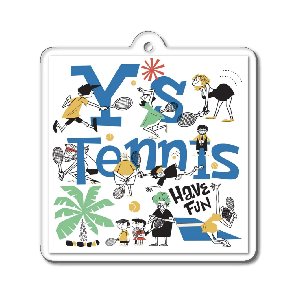 Y's TennisのY's Tennisシャッター柄 Acrylic Key Chain