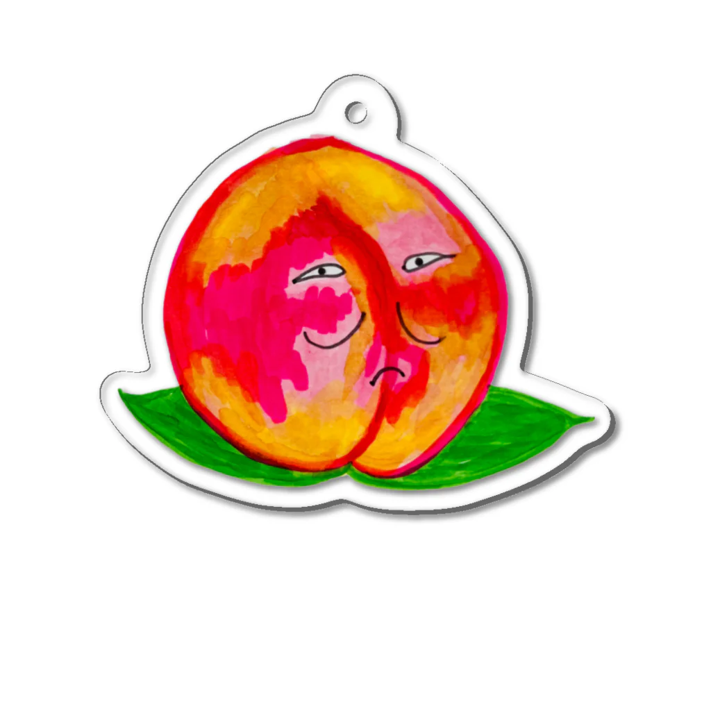 たまごセレクトショップのpeachtamago Acrylic Key Chain