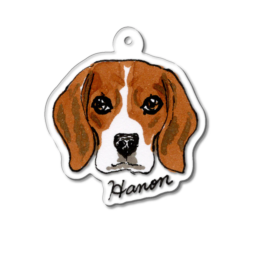 SATYのBEAGLE 波音ちゃん（右胸） Acrylic Key Chain