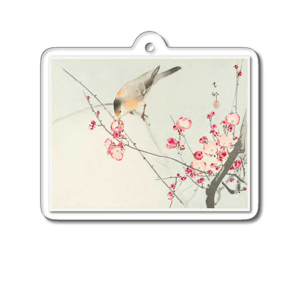 MUGEN ARTの小原古邨　梅に鶯　Ohara Koson / Songbird on blossom branch Acrylic Key Chain