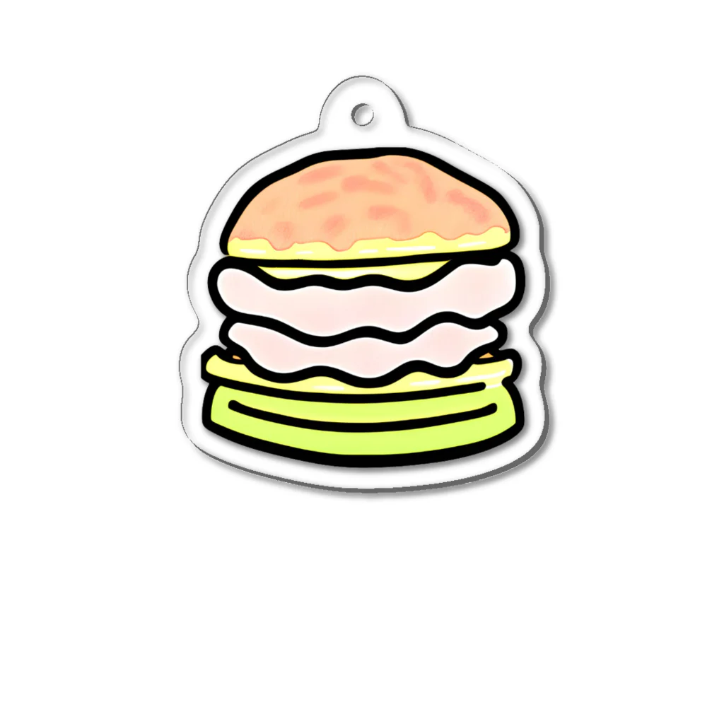 roughske_officialのburger&バーガー Acrylic Key Chain