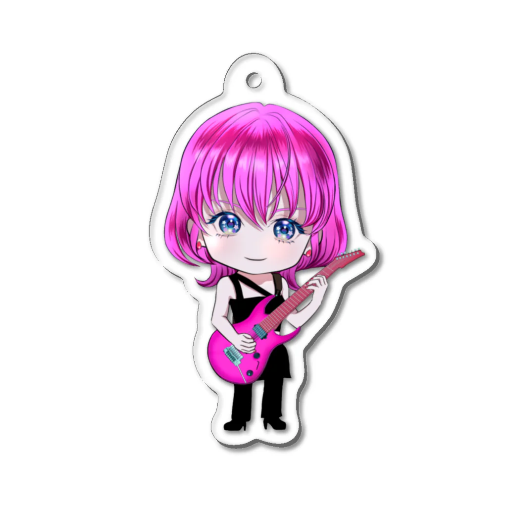 ＡIＫＡのお店のギタリストキーホルダー(ピンク) Acrylic Key Chain