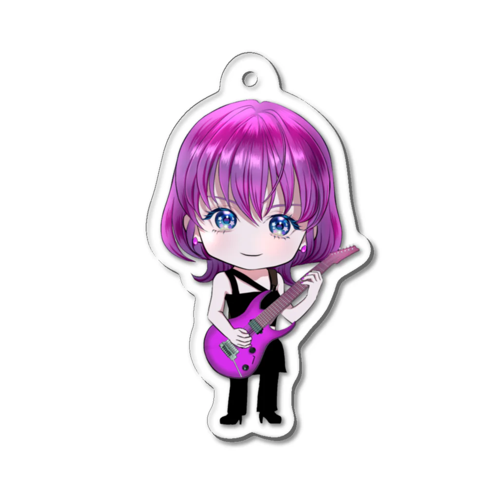 ＡIＫＡのお店のギタリストキーホルダー(パープル) Acrylic Key Chain