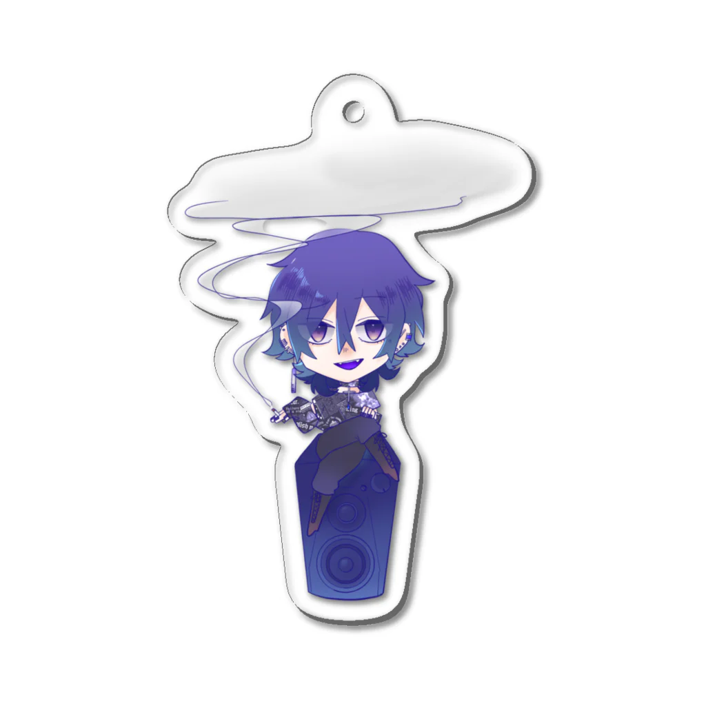 x💜x紫安音あるふぁx💜xの煙 Acrylic Key Chain