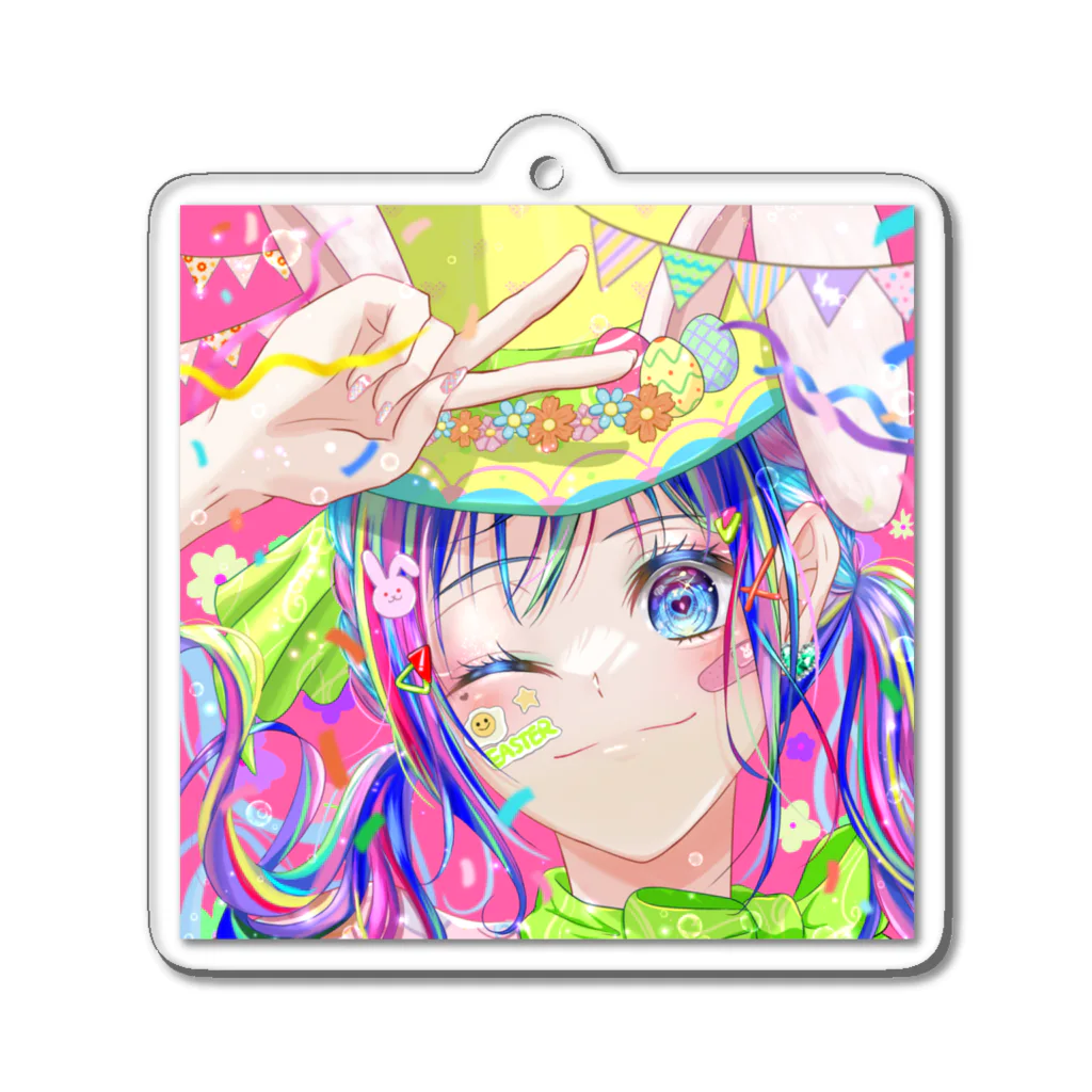 Nene's shopのEASTER BUNNY GIRL Acrylic Key Chain