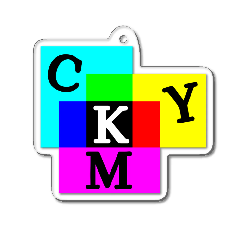 yoyappの減色混合 CMYK アクリルキーホルダー