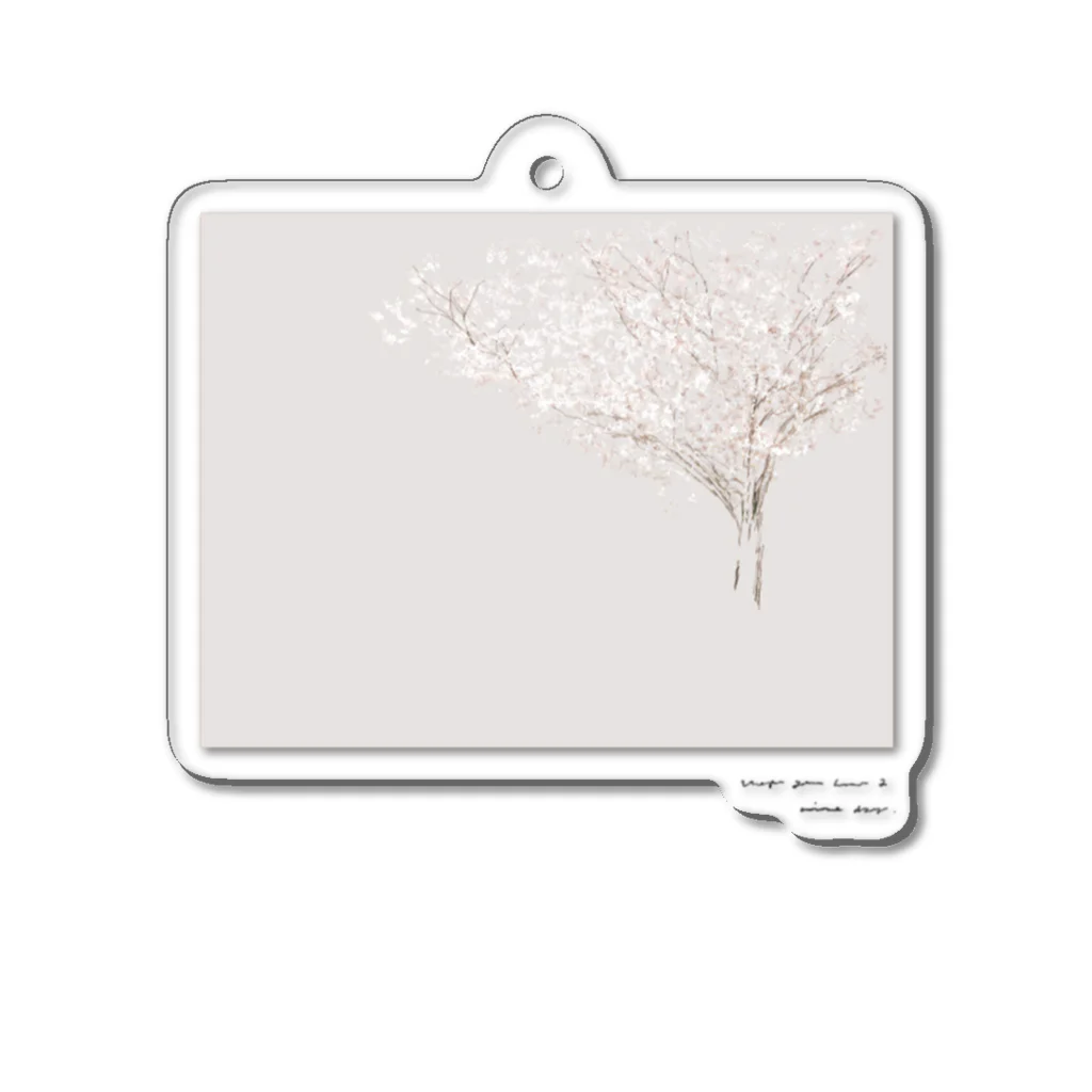 rilybiiの🫖 sakura milk tea . Acrylic Key Chain