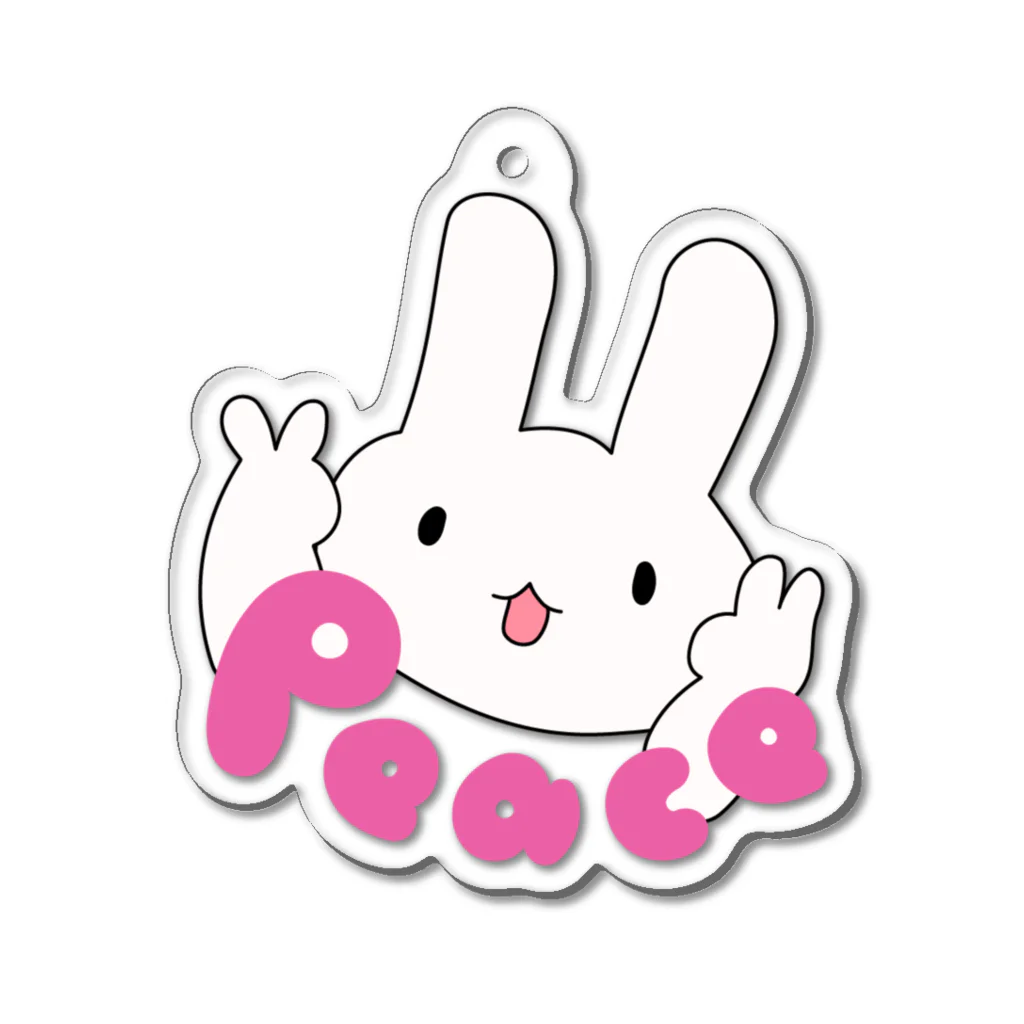 USAGI DESIGN -emi-のピース Acrylic Key Chain