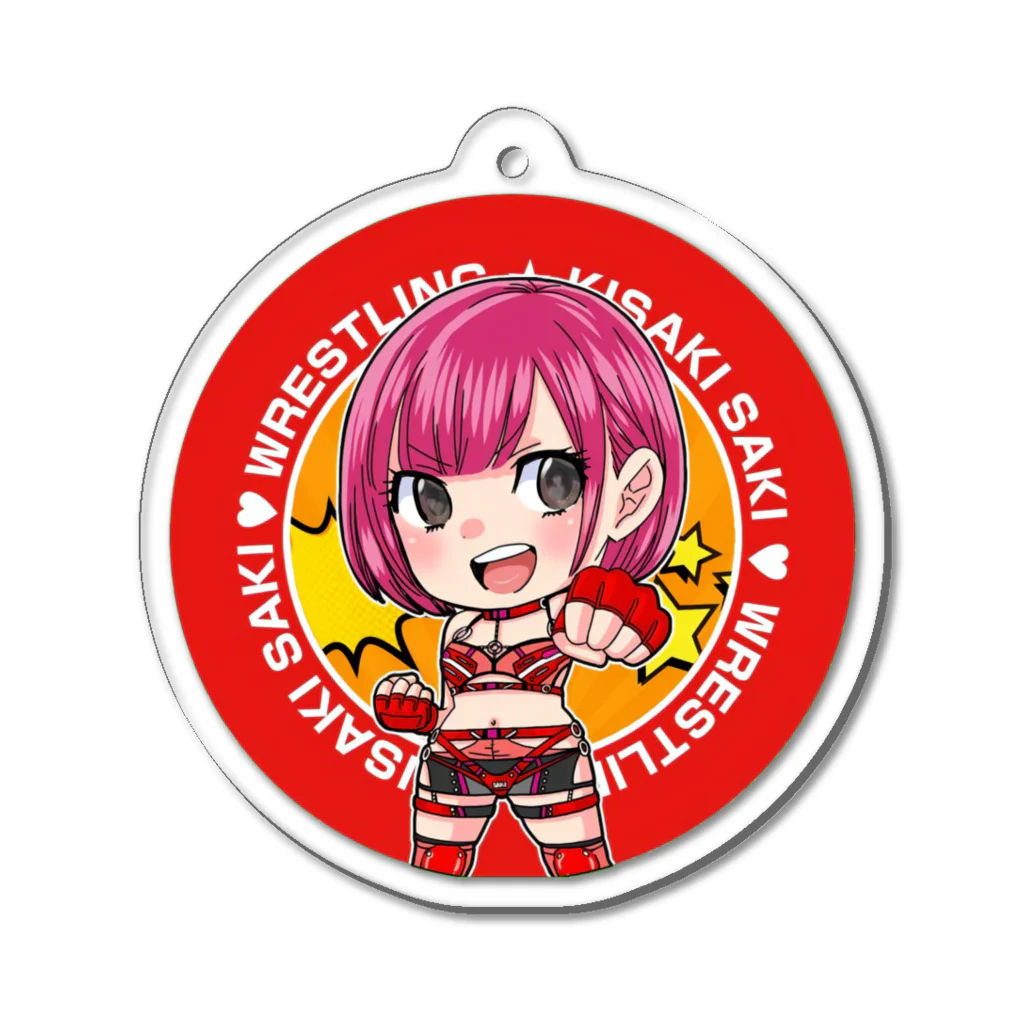 KISAKISAKI_Merchの樹咲早姫のリングファイト Acrylic Key Chain