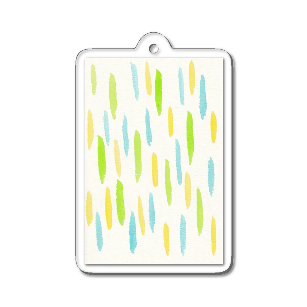 Italianyのカラフルな雨 Acrylic Key Chain