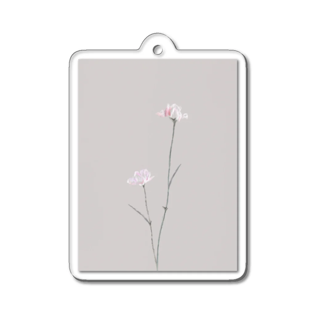 rilybiiのtwo pinkcarnation , sakura milk tea . Acrylic Key Chain