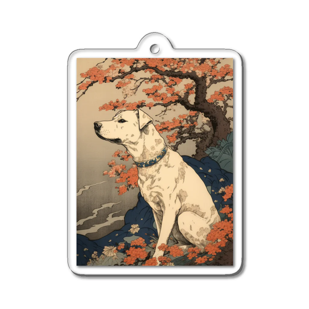 CHILL NINJA TOKYOの"UKIYOE" DOG（フルスケール）#02 アクリルキーホルダー