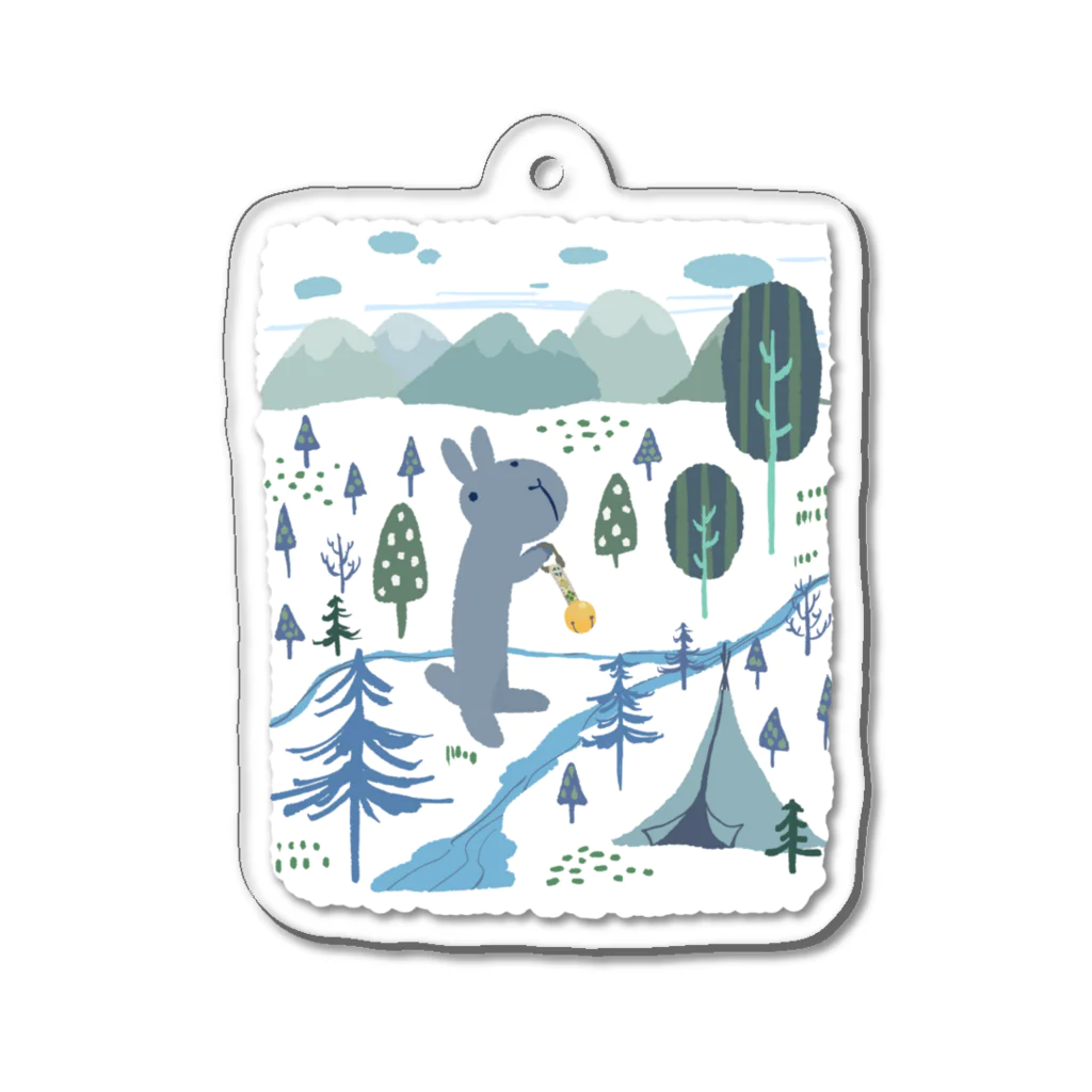 Mountain-and-Valleyの北欧風うさぎ Acrylic Key Chain