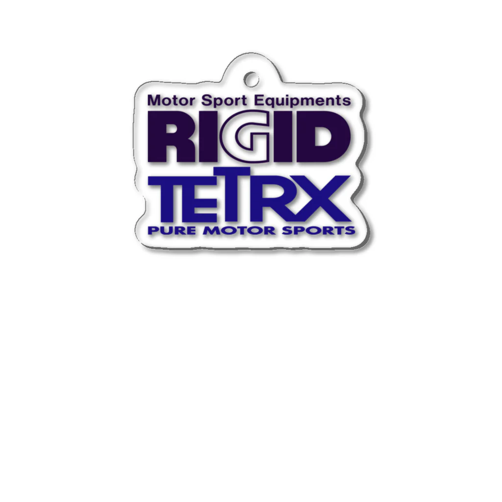 リジット・モータースポーツのRIGID-TETRX透過ロゴ紺 アクリルキーホルダー