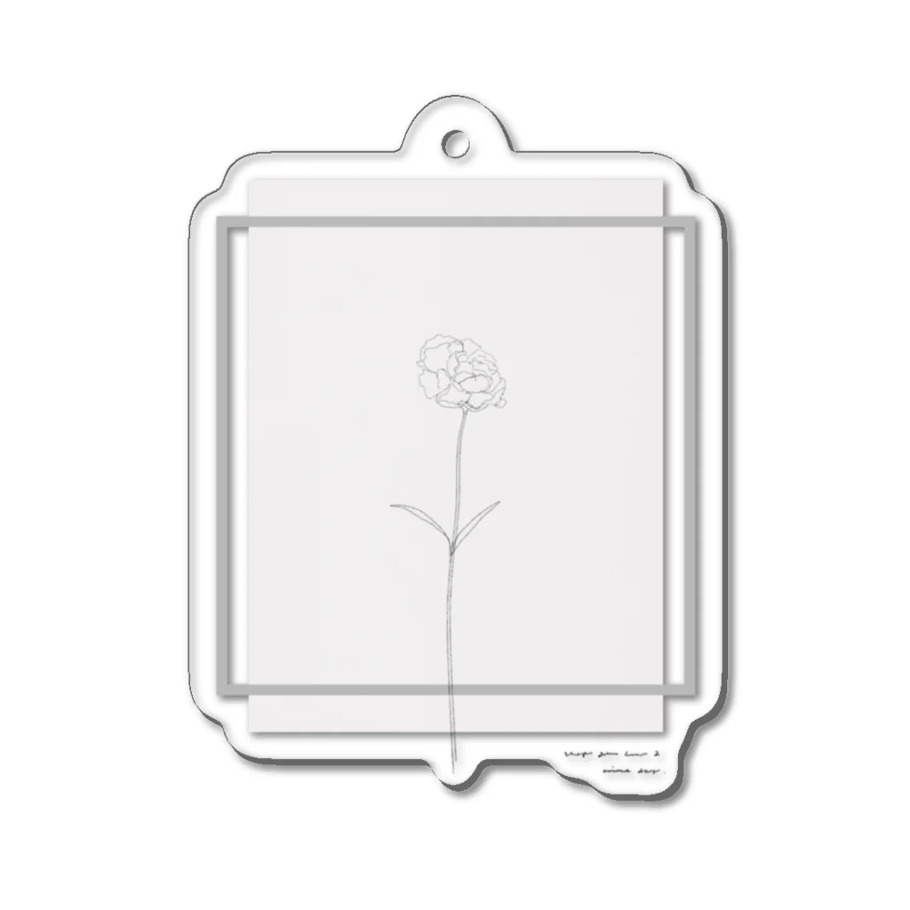 rilybiiの Graypink Carnation . Acrylic Key Chain
