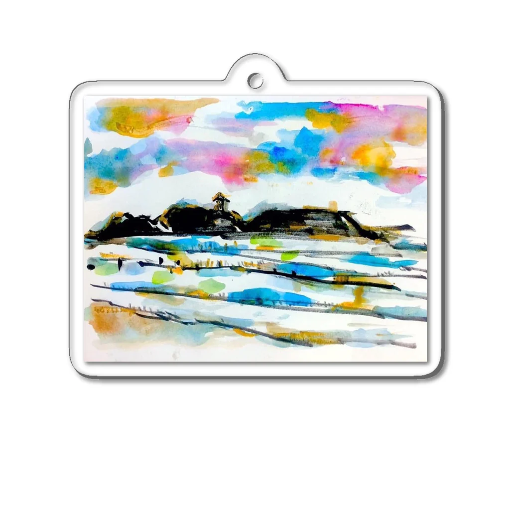 FUJISAN.のしましまうみうみシリーズ。 Acrylic Key Chain