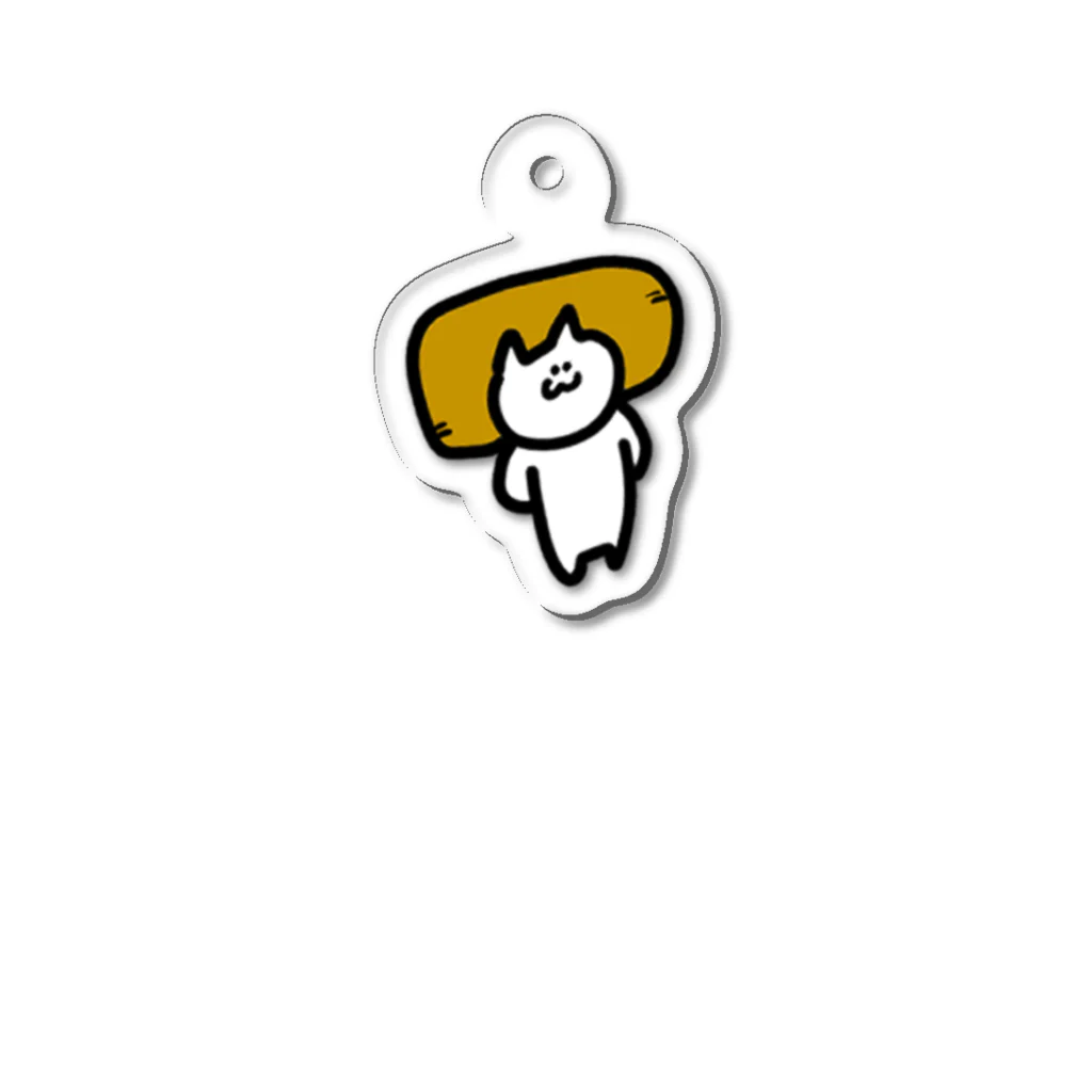 ちゅーりっぷたうんのおいなりになりきってるなりネコなり Acrylic Key Chain