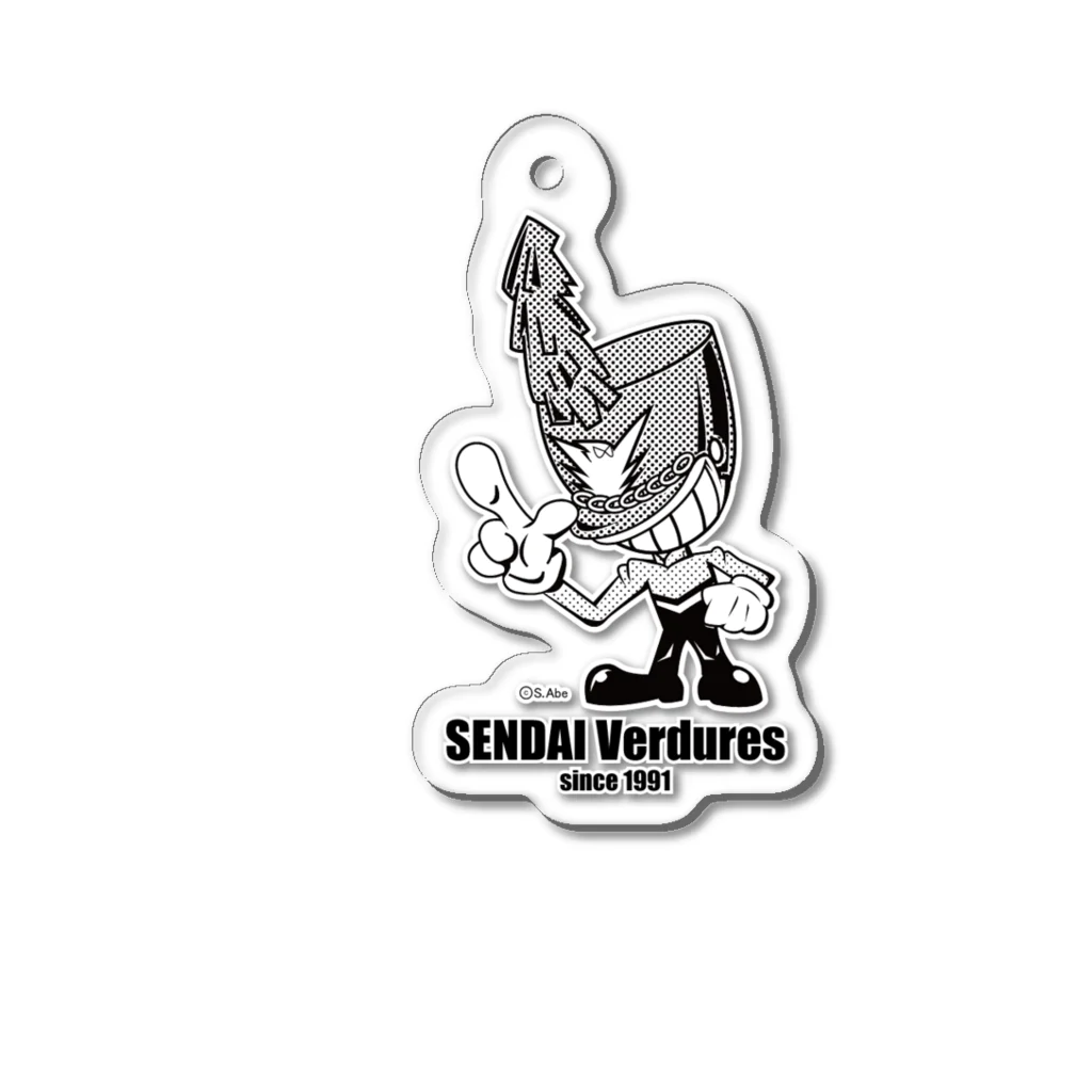 SENDAI Verduresのばでゅ君（モノクロ） Acrylic Key Chain