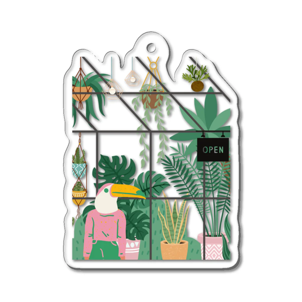 ちゃんごんのおうちの南国の観葉植物店 Acrylic Key Chain