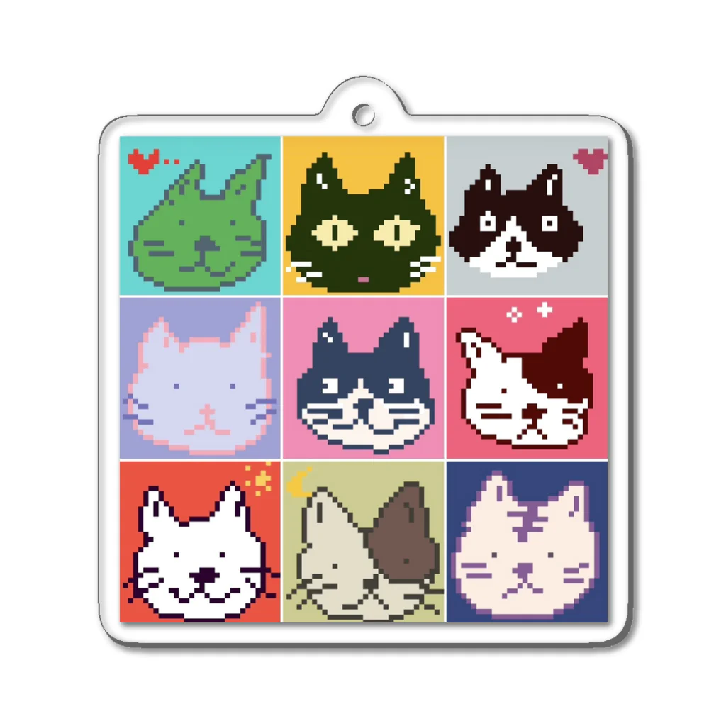 ねこ大名のねこねこオールスターズ Acrylic Key Chain