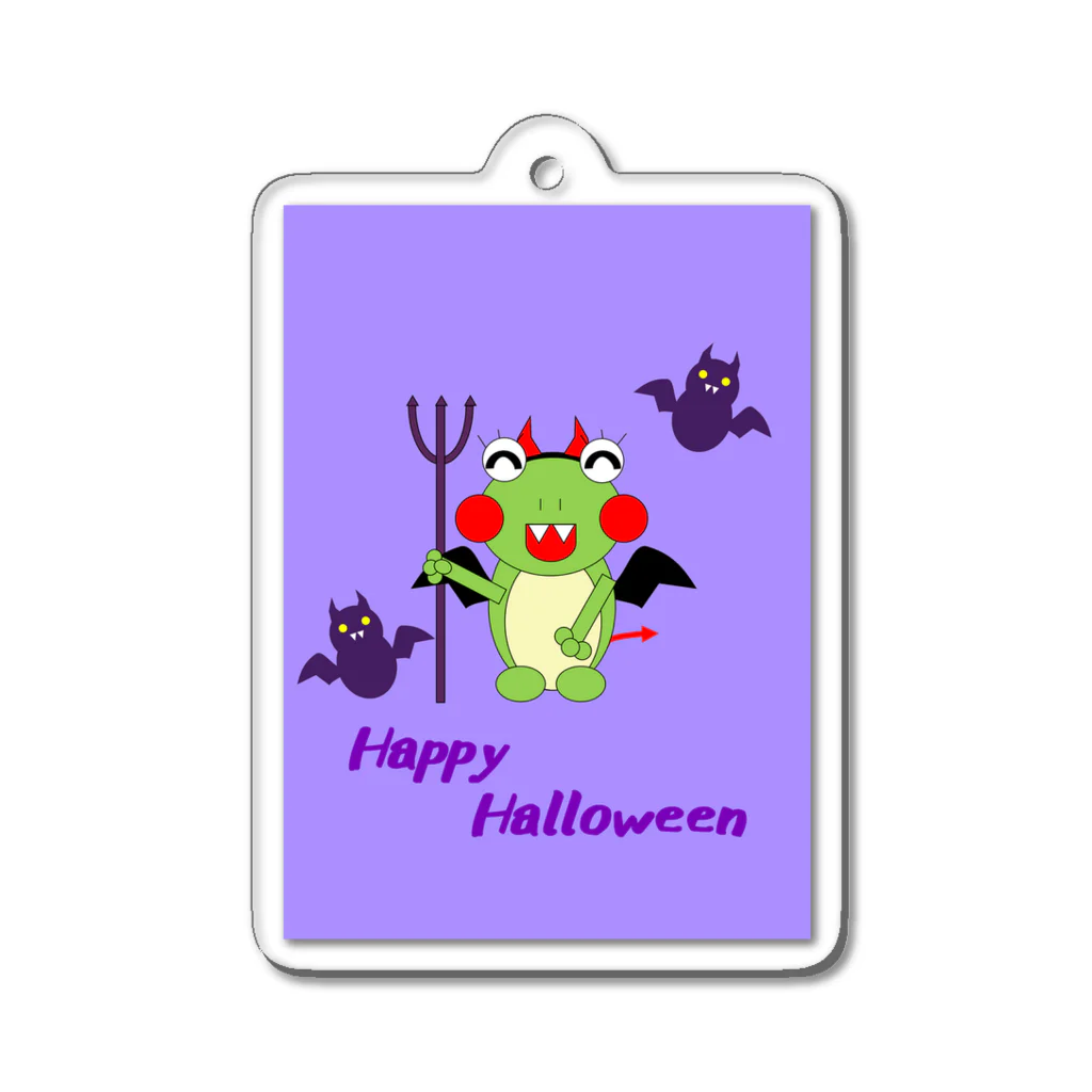 🐸かえるさんと仲間たち🐸のハロウィン　コウモリママ Acrylic Key Chain